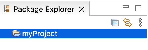 Project Explorer view