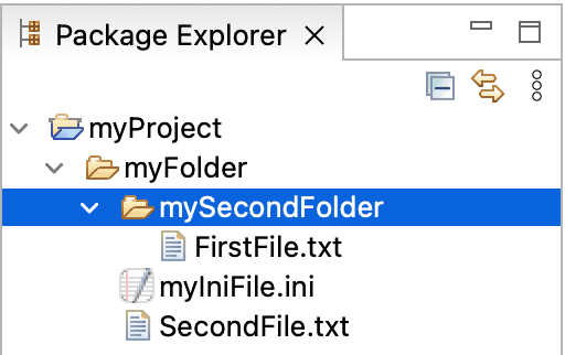 Project Explorer view