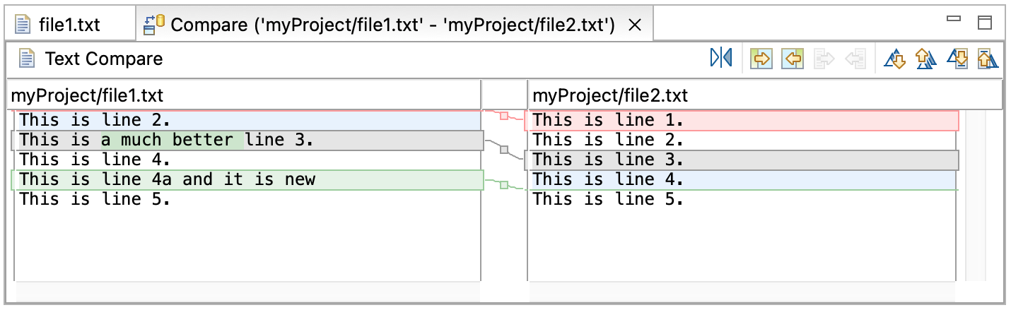 Compare editor